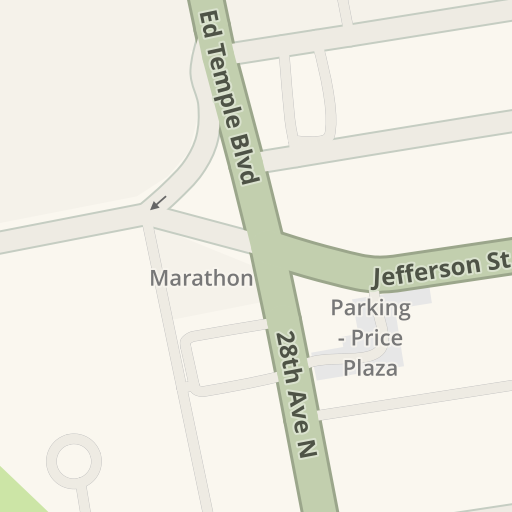 Map showing Jefferson Street Missionary Baptist Church at 2708 Jefferson St, Nashville, TN 37208