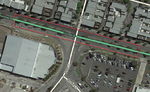Screenshot illustrating a road with a physical divider that would need to be divided on the map.